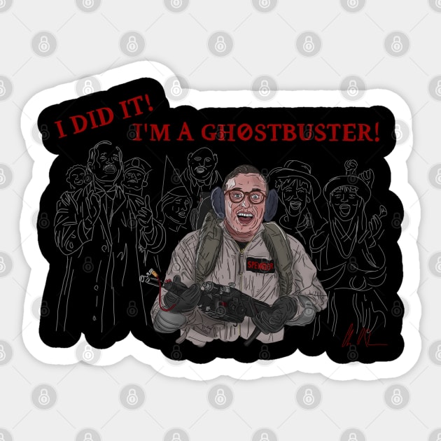 Ghostbusters 2: Louis Tully Did It Sticker by 51Deesigns
